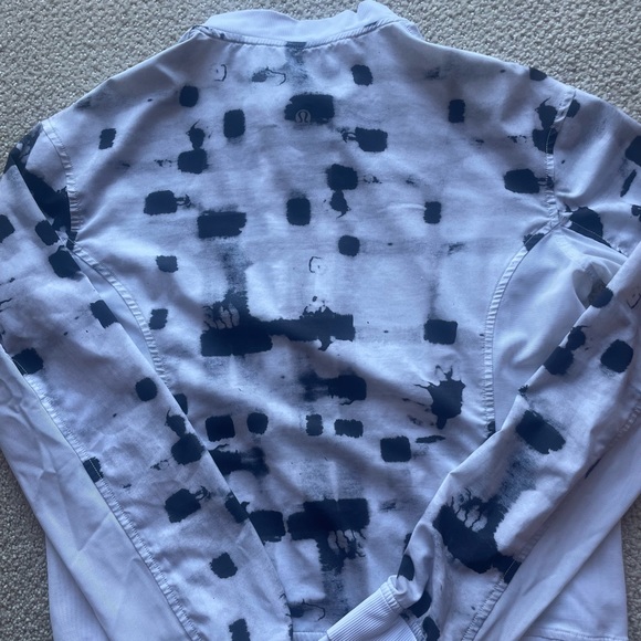 Women Lululemon Noir Jacket II Ghost Weave White black/White size 6 - Picture 4 of 10